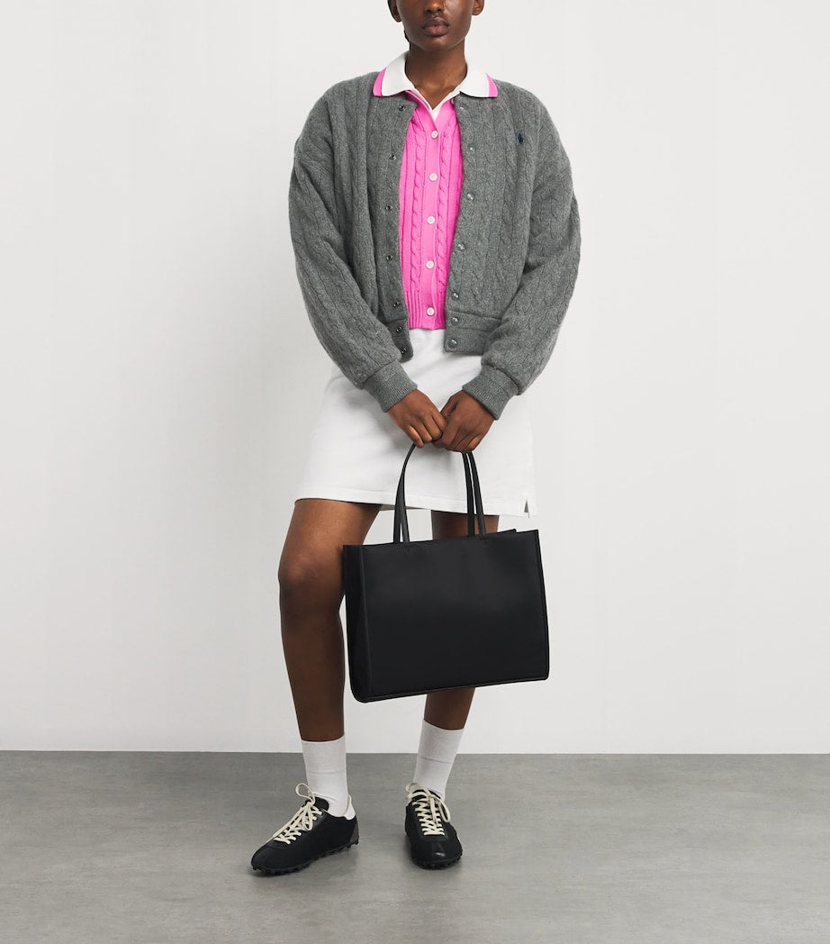 Polo Ralph Lauren Grey Wool-Cashmere Bomber Jacket