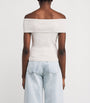 Maje White Knitted Off-The-Shoulder Top