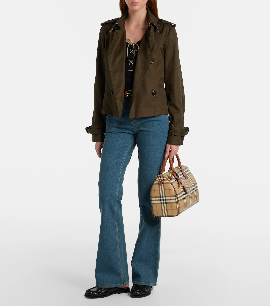 Burberry - Cropped cotton gabardine trench jacket