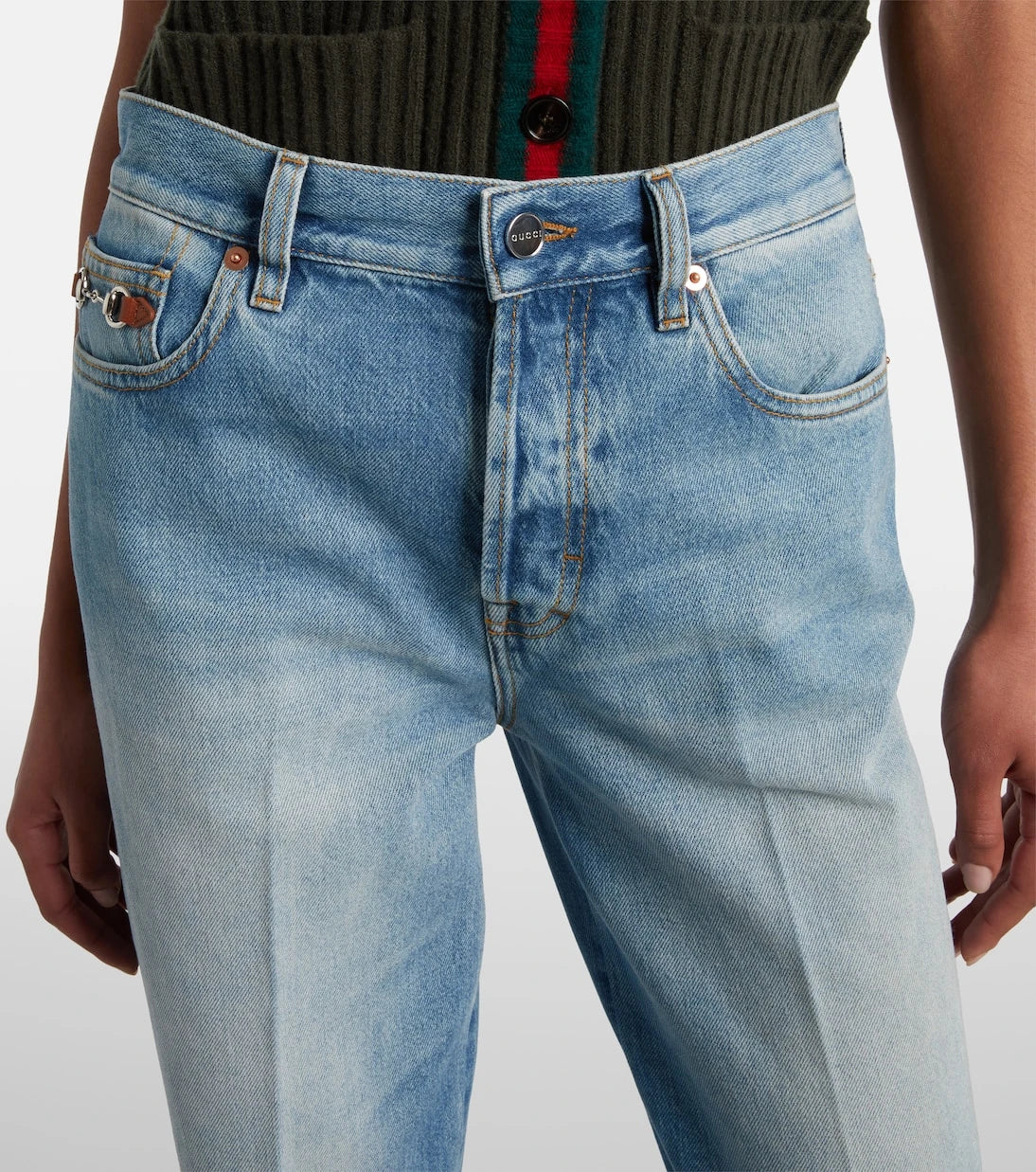 Gucci - Horsebit normal belli kloş jean
