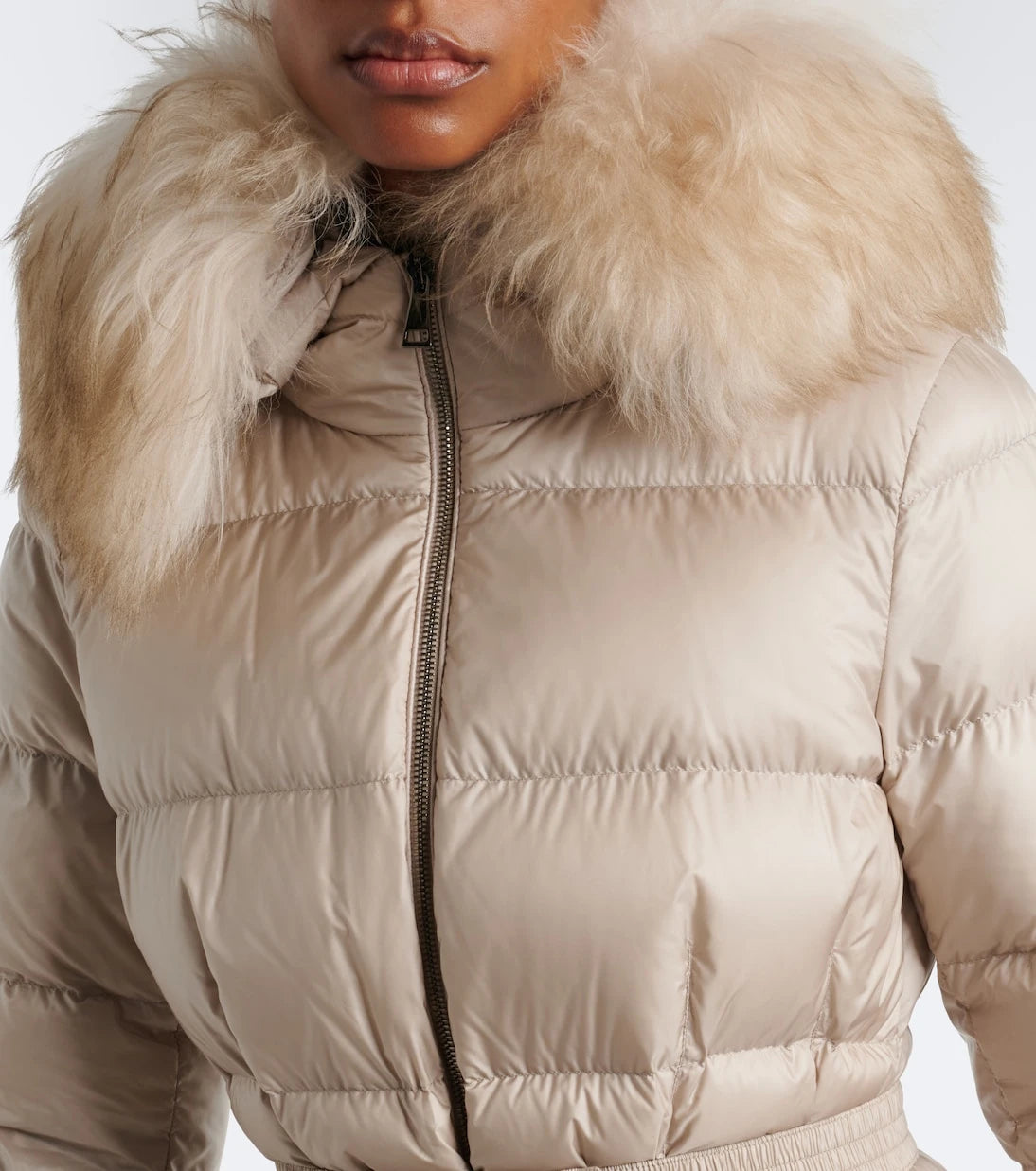 Moncler - Boed shearling-trimmed down jacket