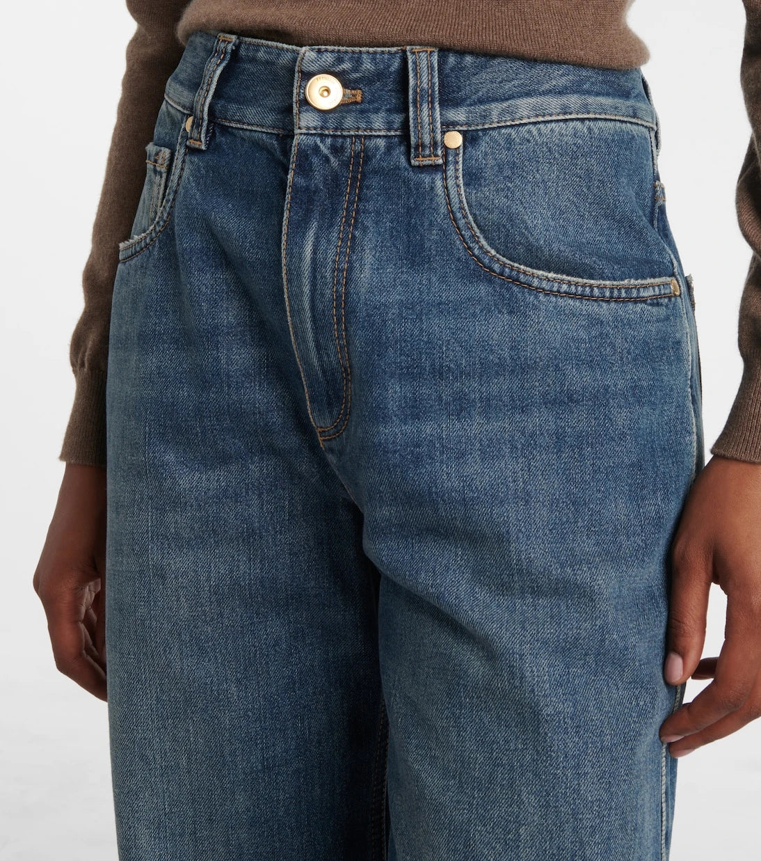 Brunello Cucinelli - Monili high-rise wide-leg jeans