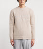Eleventy Beige Wool Embroidered Sweater