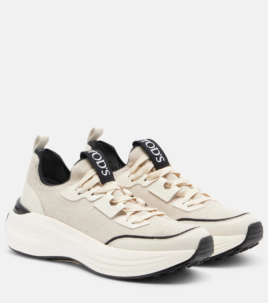 Tod's - Leather-trimmed sneakers