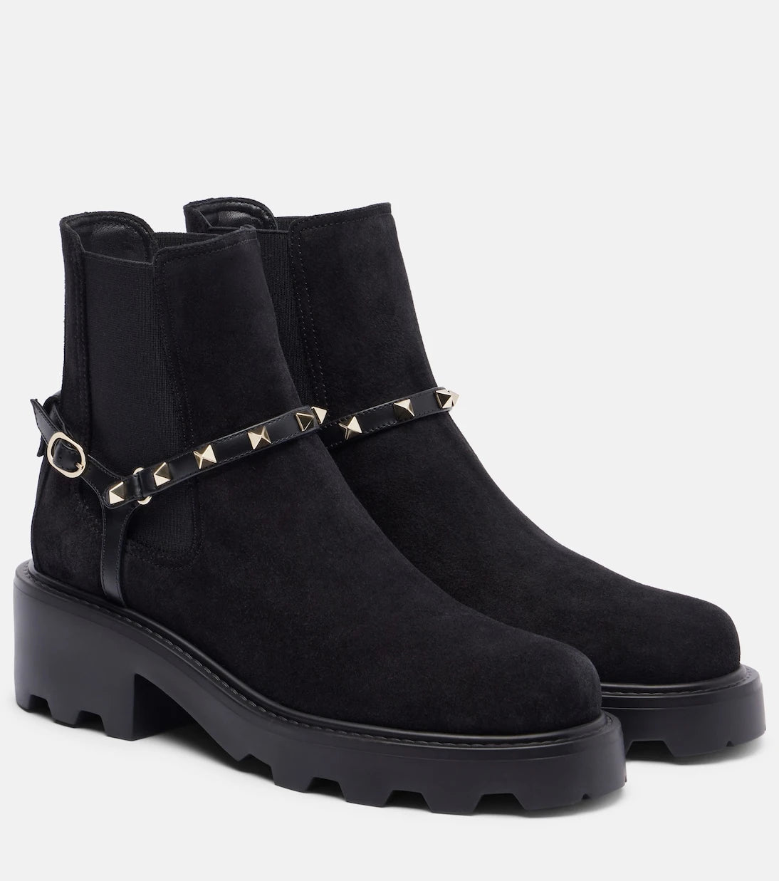 Valentino Garavani - Rockstud 55 suede ankle boots