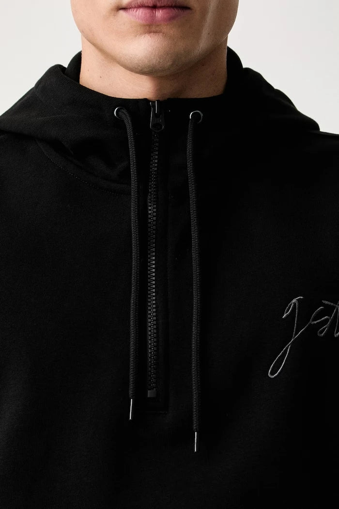 G-Star kapüşonlu erkek pamuklu Script half zip hdd sw