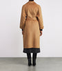 Maje Brown Wool-Blend Double-Faced Coat