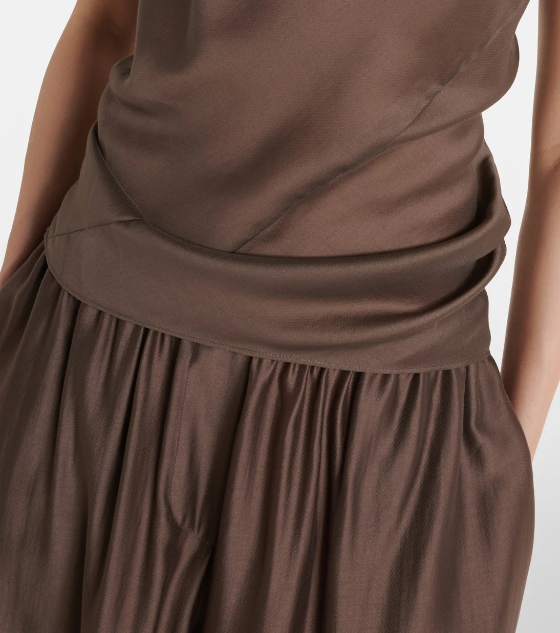 Entire Studios - One-shoulder satin top