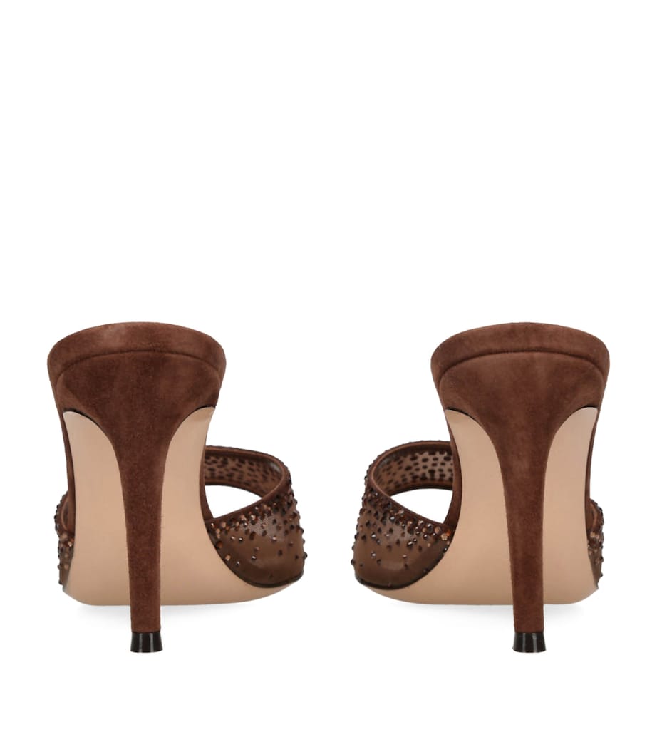 Embellished Rania Heeled Mules 85