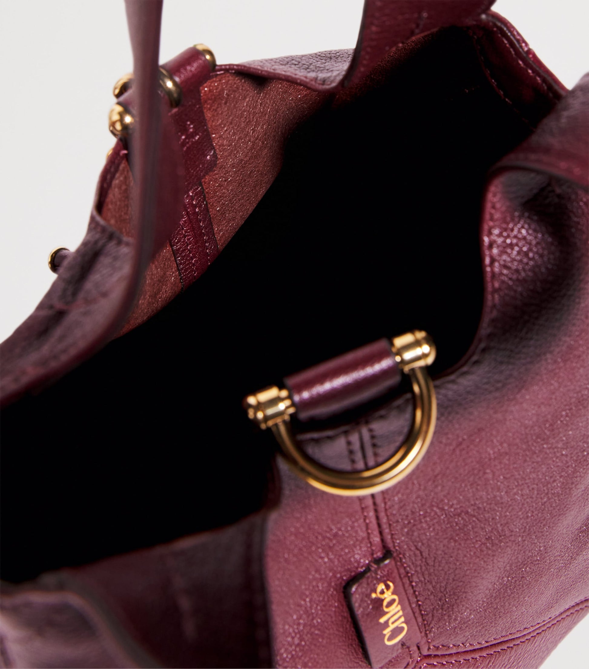 Chloé Red Small Leather Balloon Bucket Bag