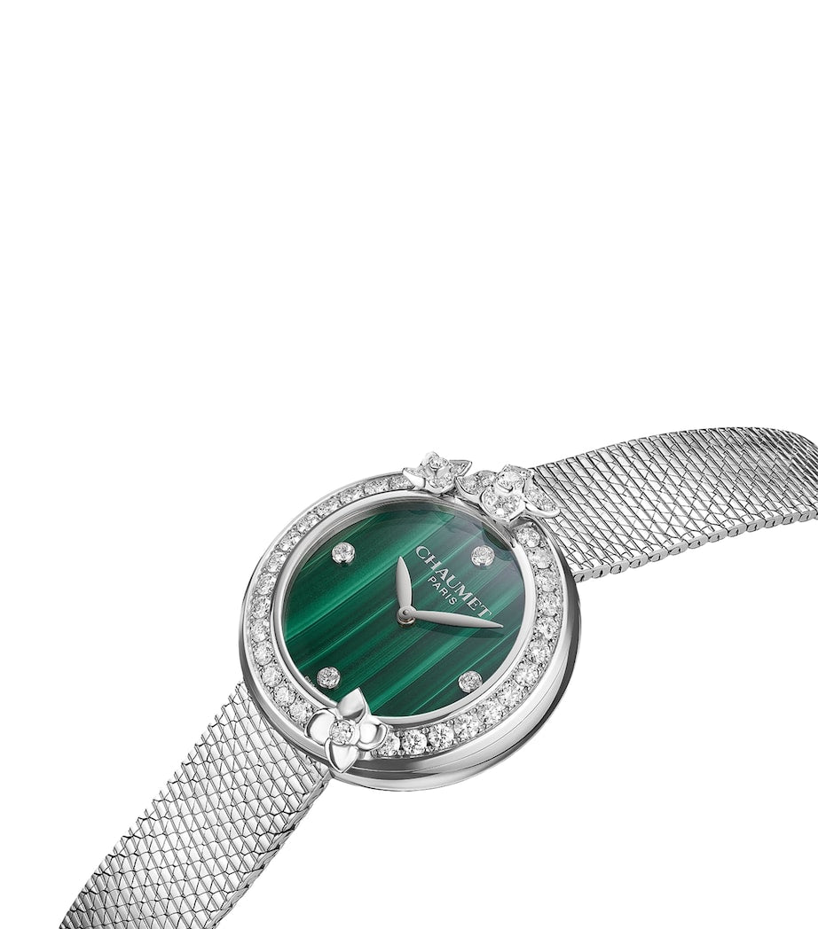 Stainless Steel and Diamond Hortensia Watch 28mm