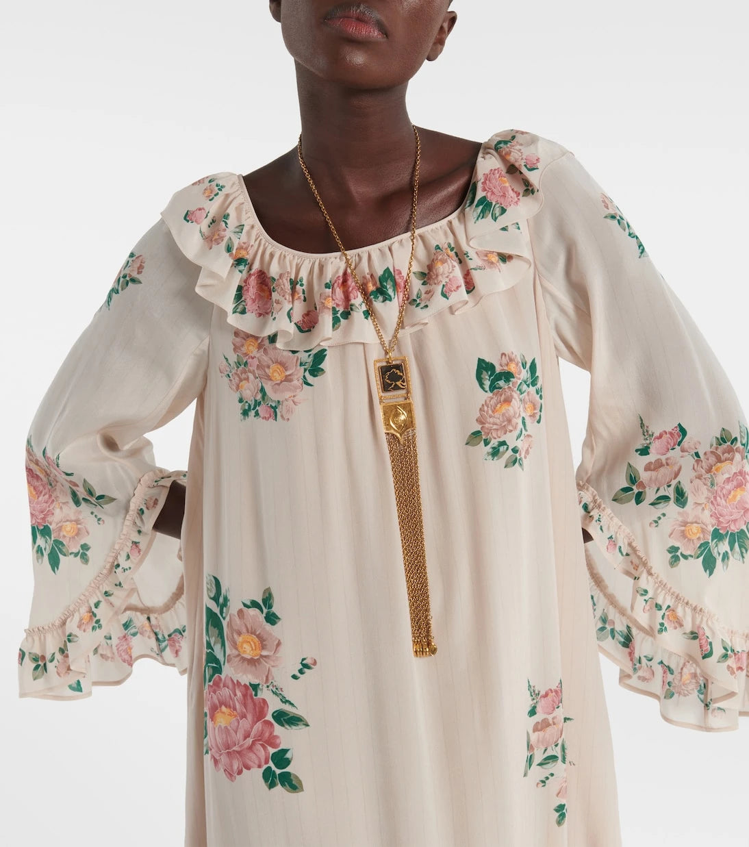 Chloé - Floral silk crêpe de chine maxi dress