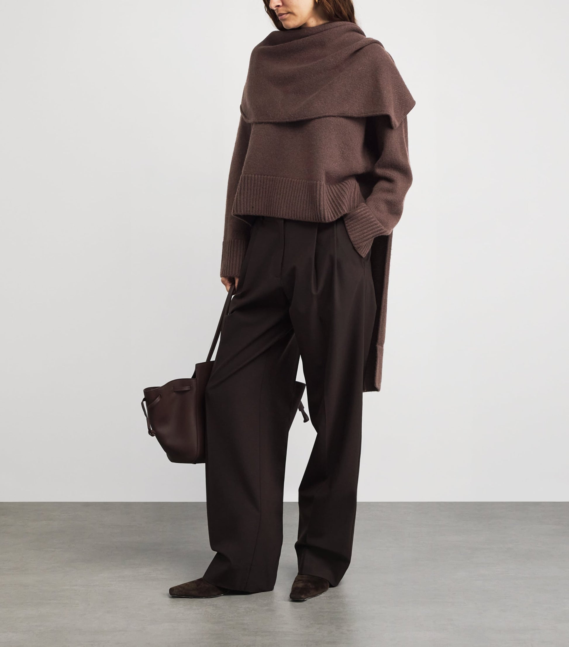 Wool-Cashmere Elson Scarf Sweater