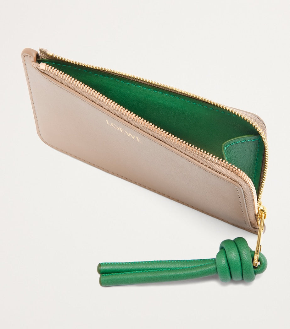 LOEWE Beige Leather Knot Card Holder