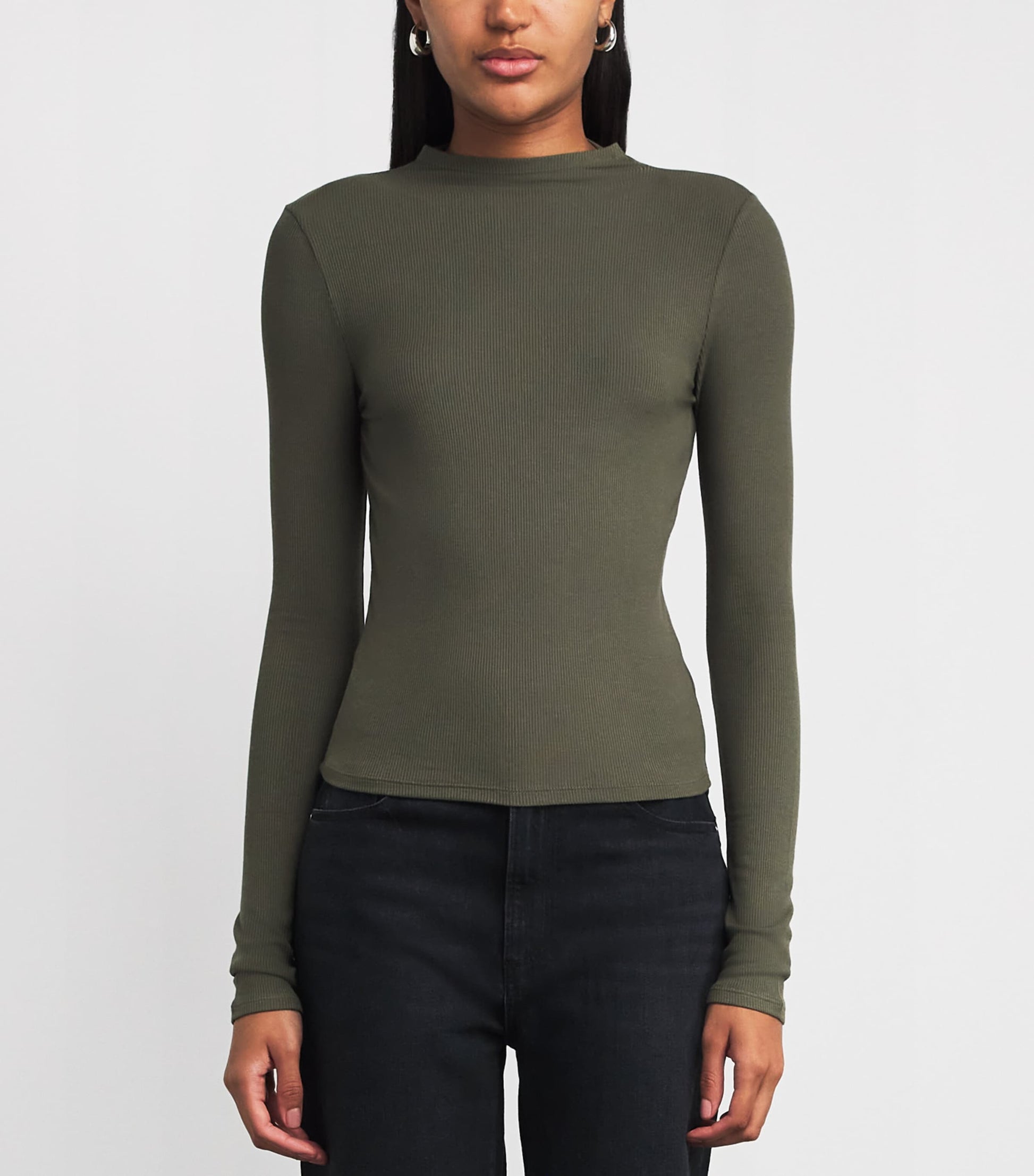 High-Neck Henrietta T-Shirt DARK ARMY