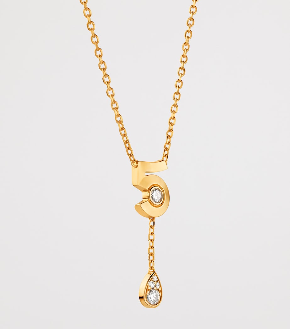 CHANEL Yellow Gold and Diamond Extrait de N°5 Necklace
