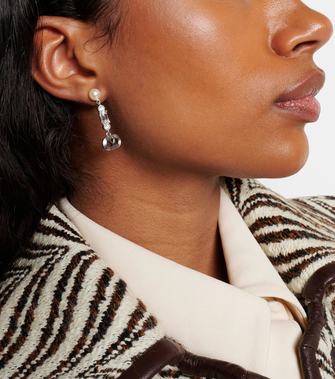 Valentino - VLogo Swarovski®-embellished drop earrings