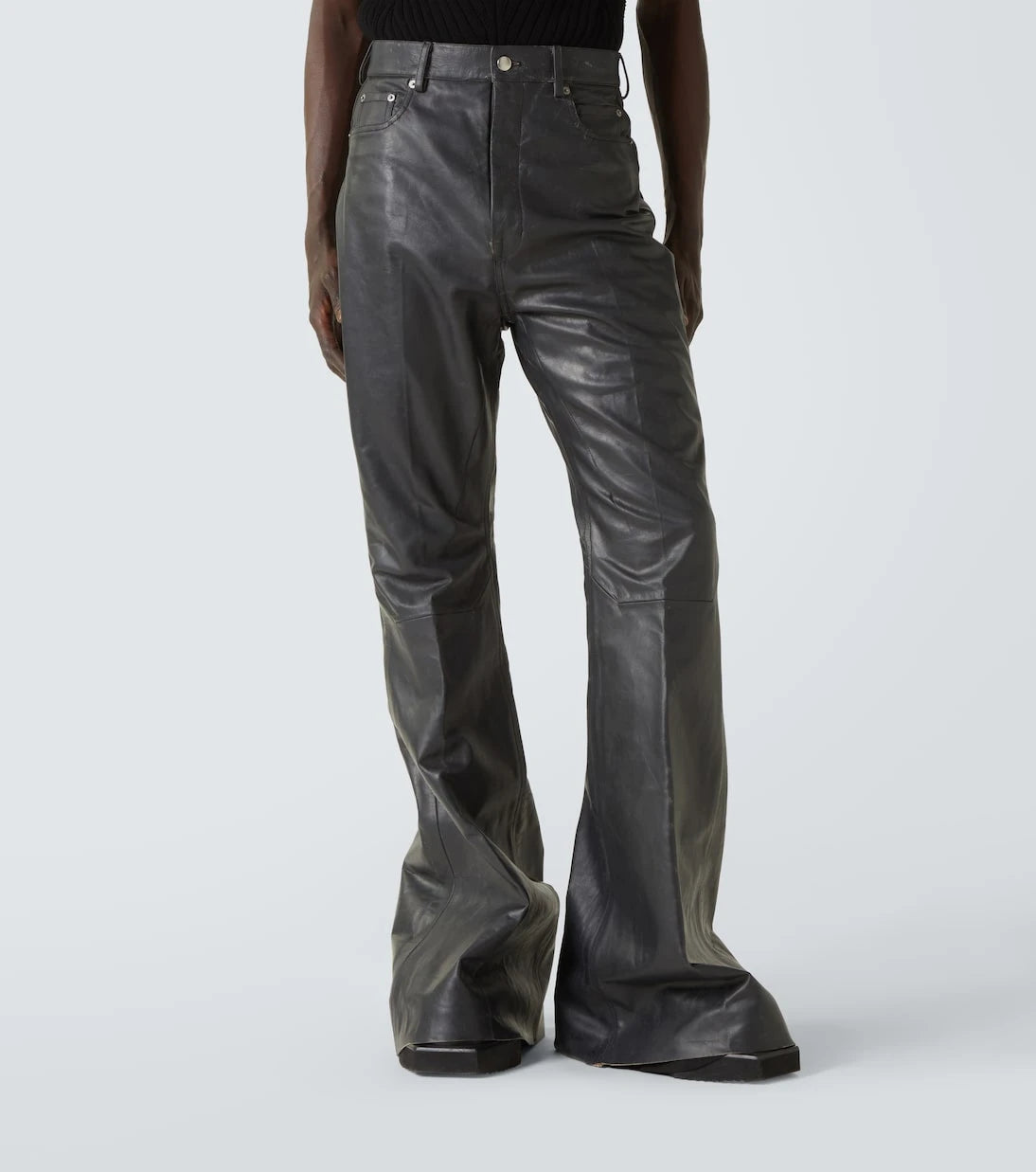 Rick Owens - Bolan leather flared pants