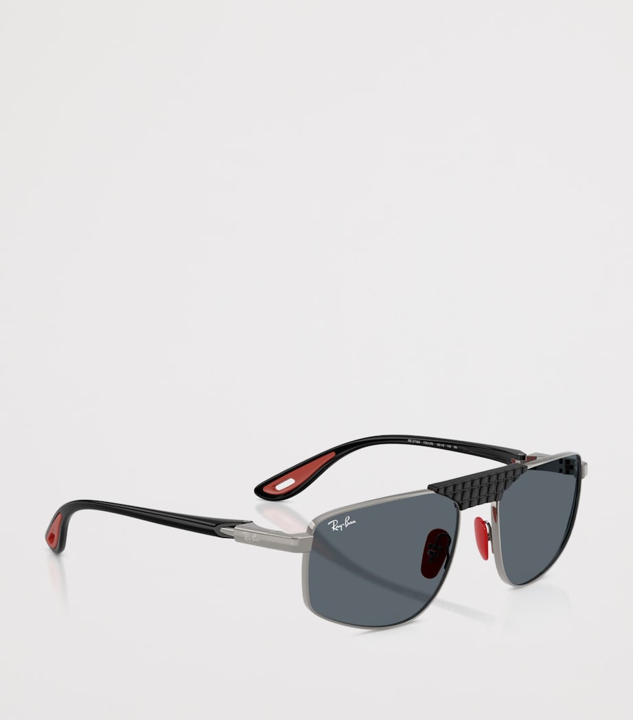 Ray-Ban Silver x Scuderia Ferrari RB3776M Irregular Sunglasses