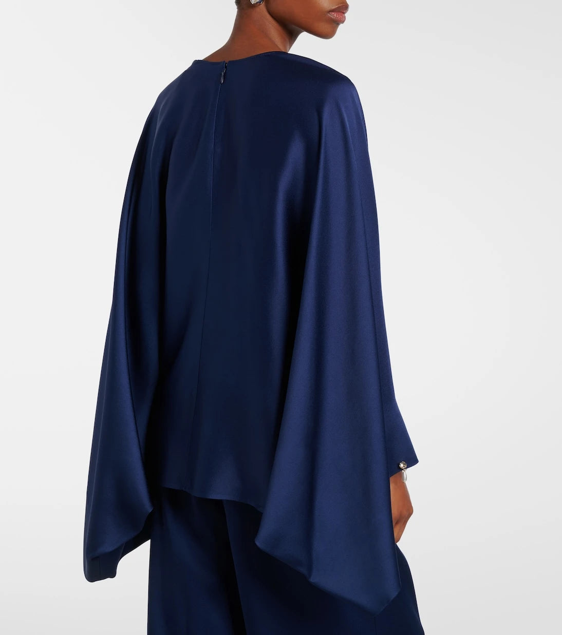 Stella McCartney - Faux pearl-embellished satin top