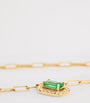 Yellow Gold, Diamond and Emerald Mini Me Necklace