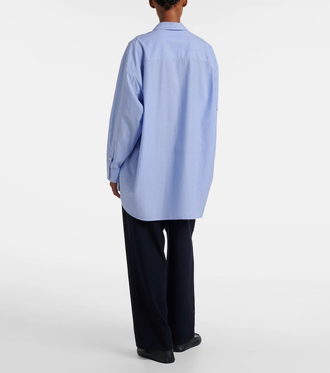 The Row - Luka striped cotton poplin shirt