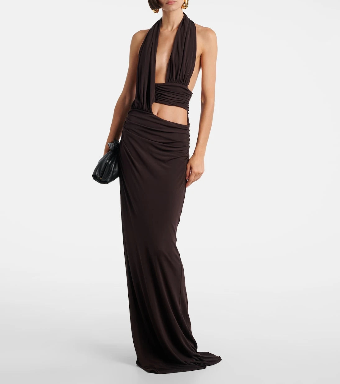 Christopher Esber - Cutout halterneck jersey maxi dress