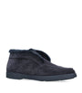 Blue Suede Fortune Ankle Boots