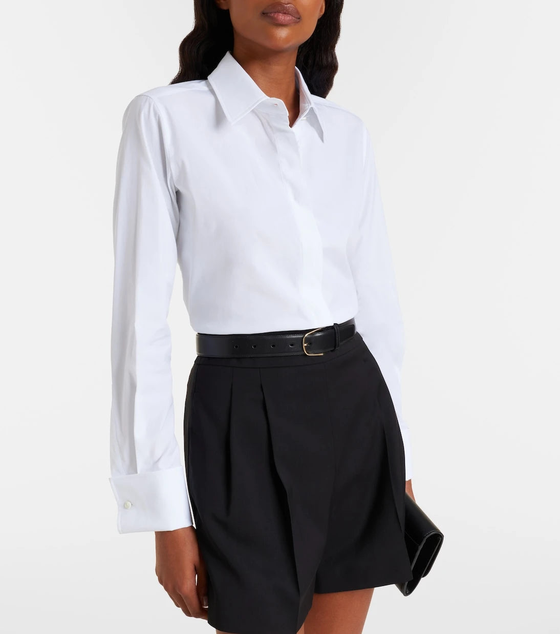 Max Mara - Cotton-blend poplin shirt