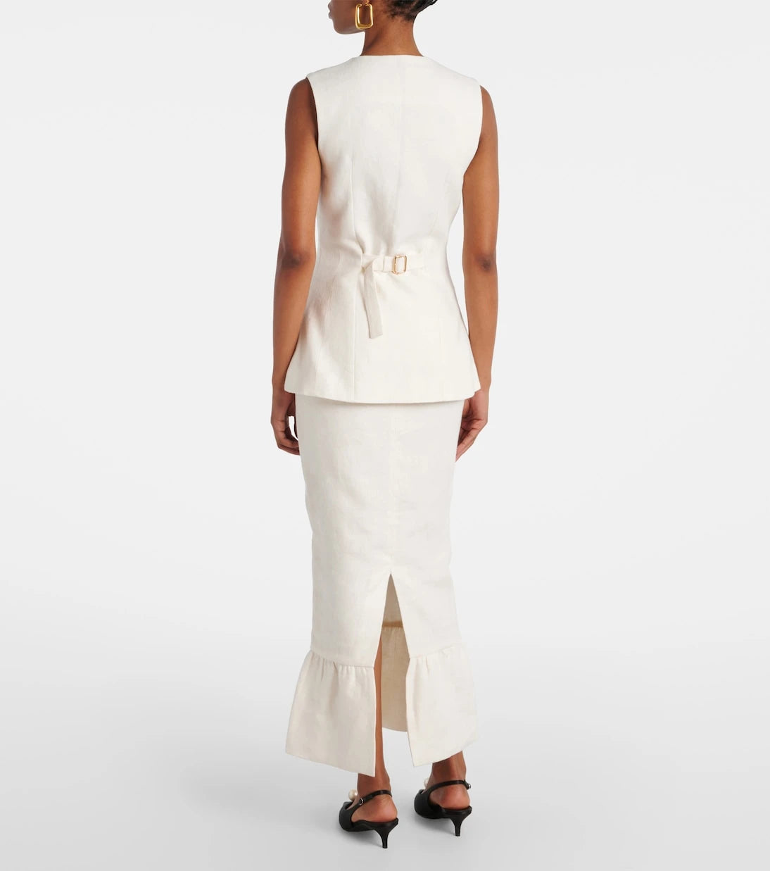 Posse - Matilda ruffled linen vest