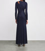 Self-Portrait Navy Embellished Cut-Out Maxi Dress