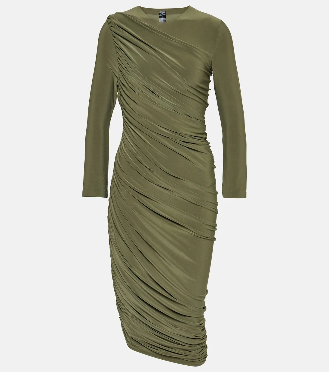 Norma Kamali - Diana asymmetric ruched minidress