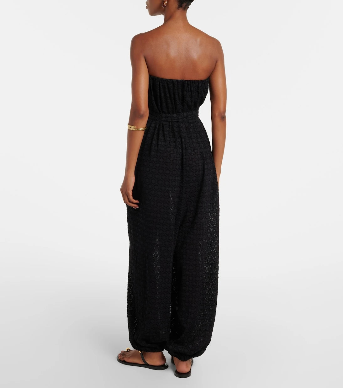 Eres - Evening silk and cotton jacquard jumpsuit