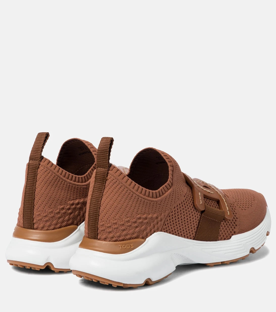Tod's - Leather-trimmed knit sneakers