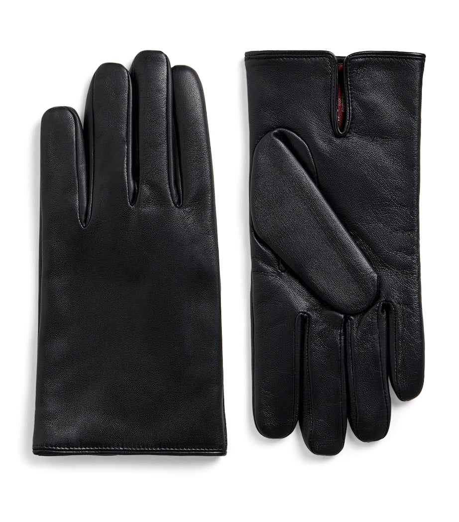 Leather Cashmere-Lined Abercairney Gloves