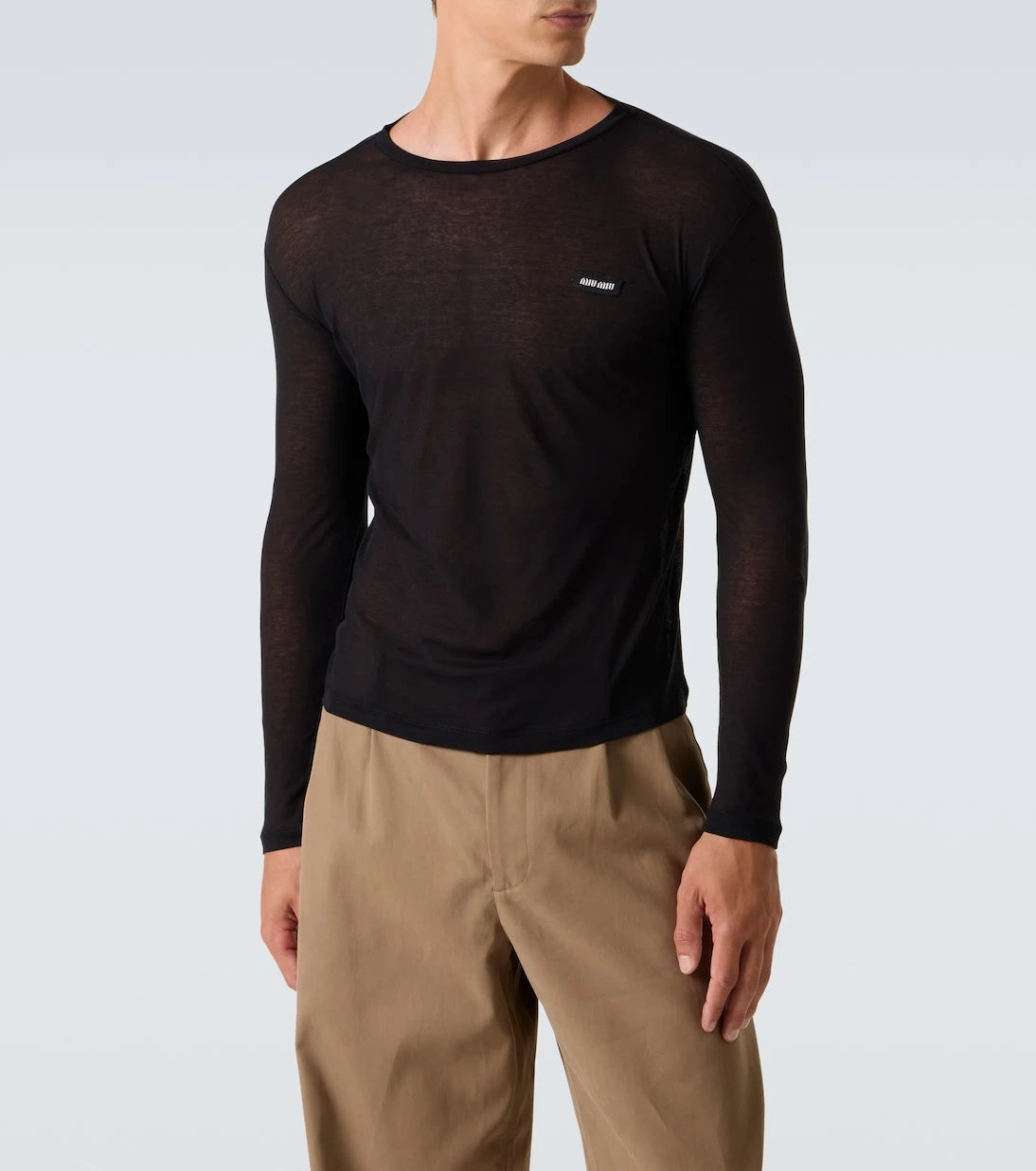 Miu Miu - Logo cotton jersey T-shirt
