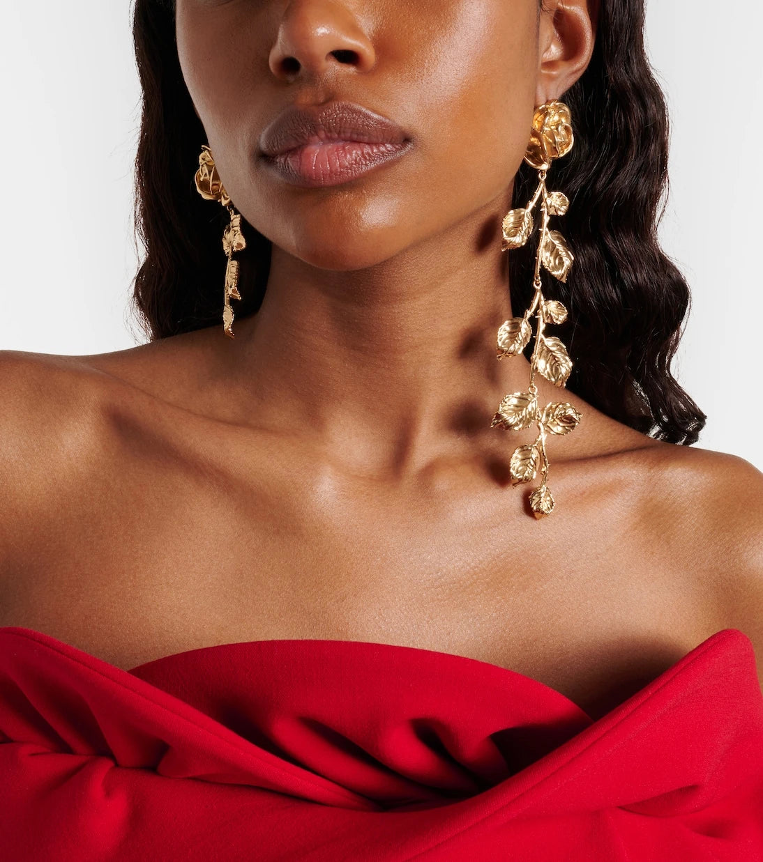 Magda Butrym - Floral gold-plated drop earrings