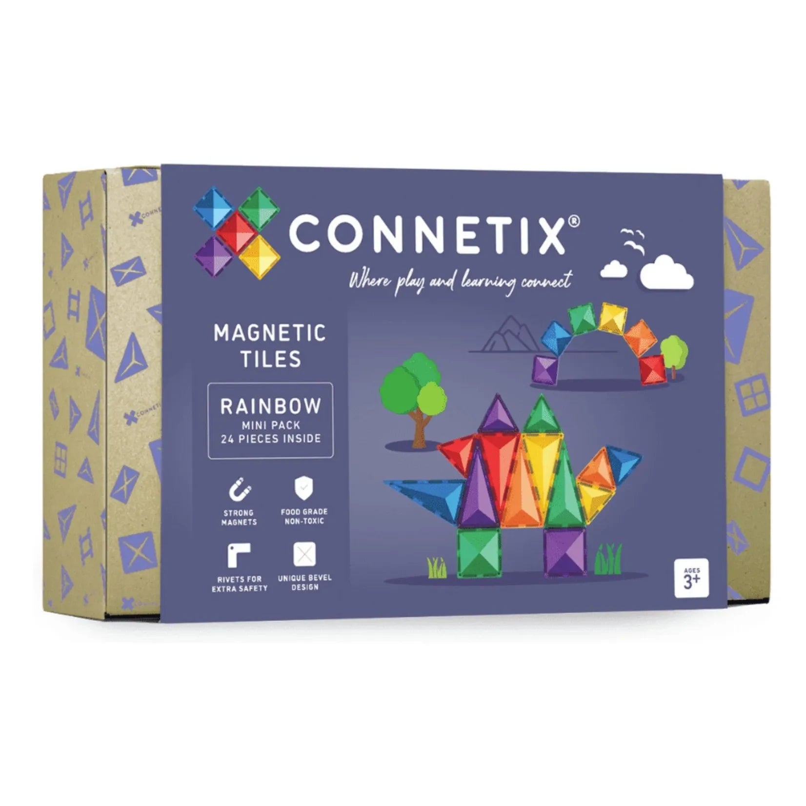 Connetix - Mini pack - 24 pieces | Rainbow