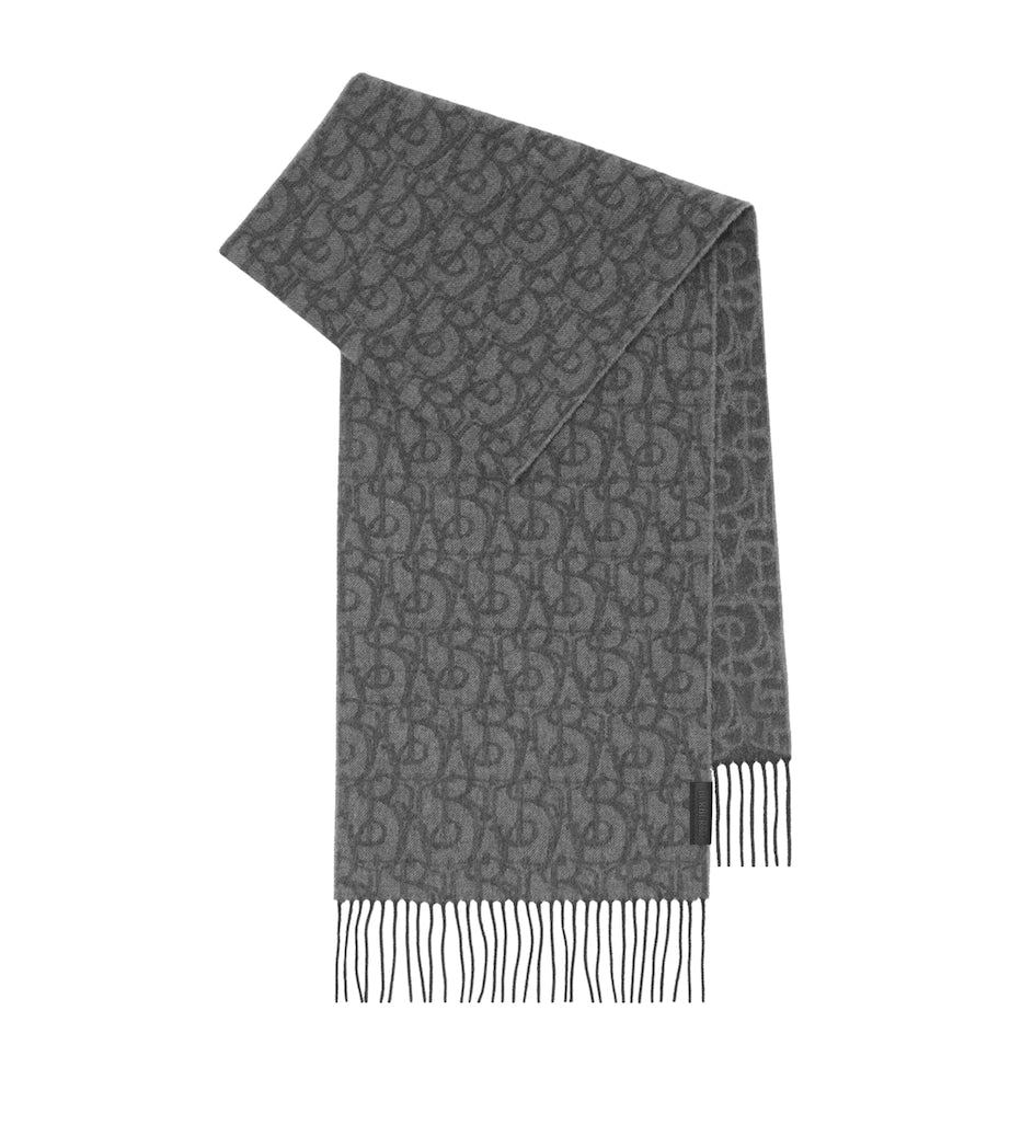 Burberry Grey Cashmere B Charm Scarf