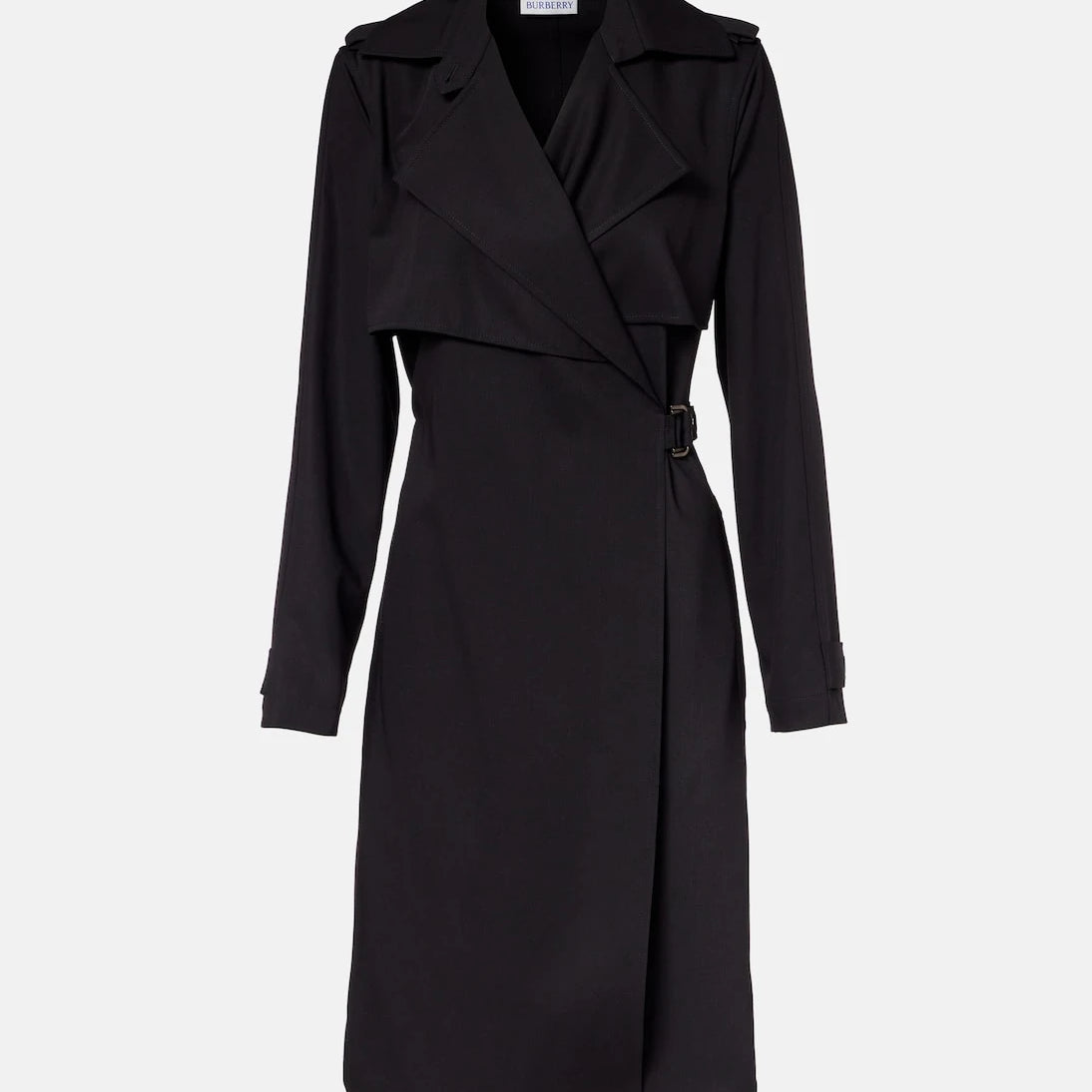 Burberry - Belted wool wrap dress