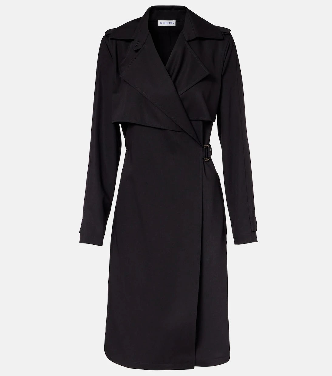 Burberry - Belted wool wrap dress