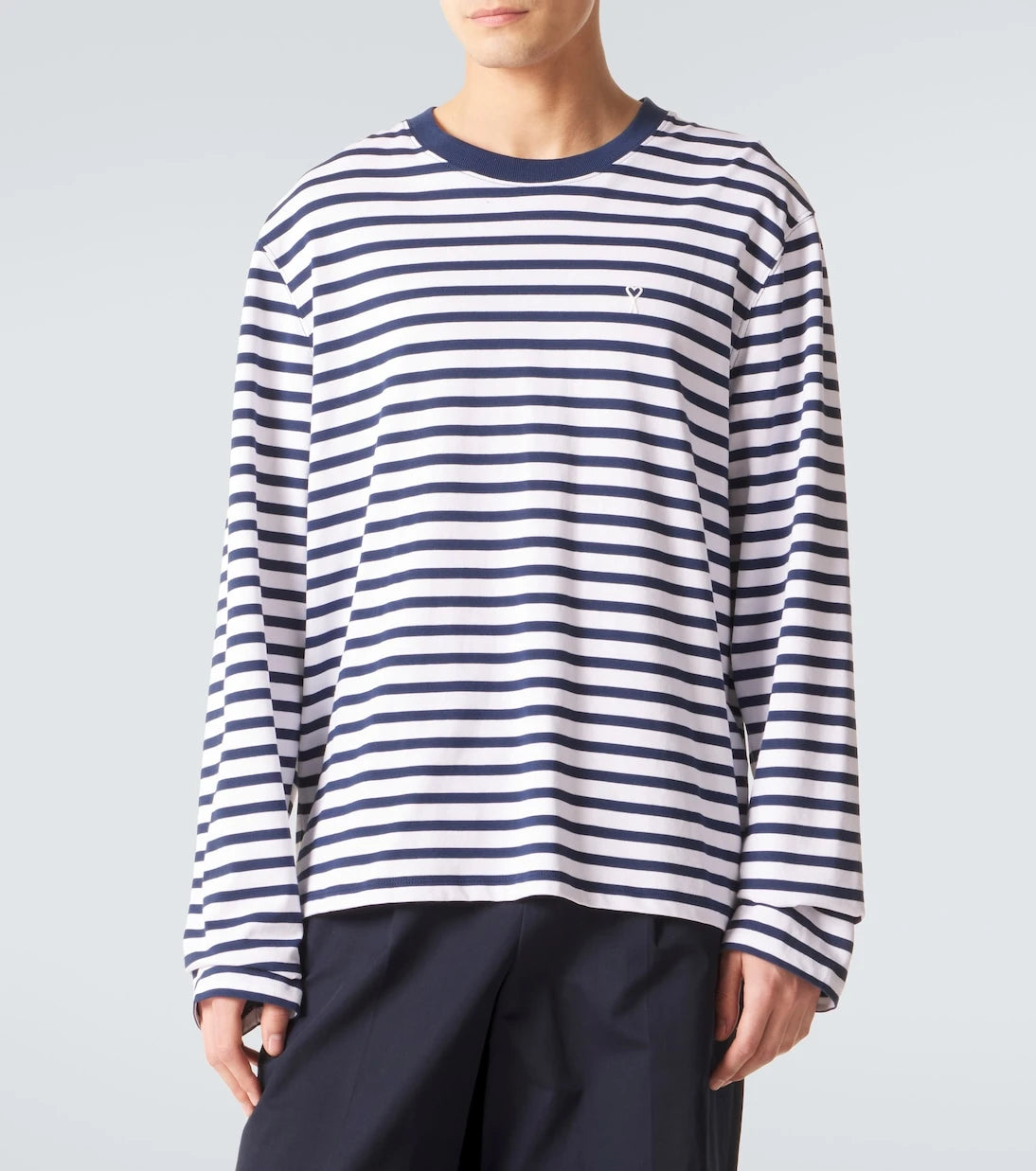Ami Paris - Striped cotton jersey T-shirt
