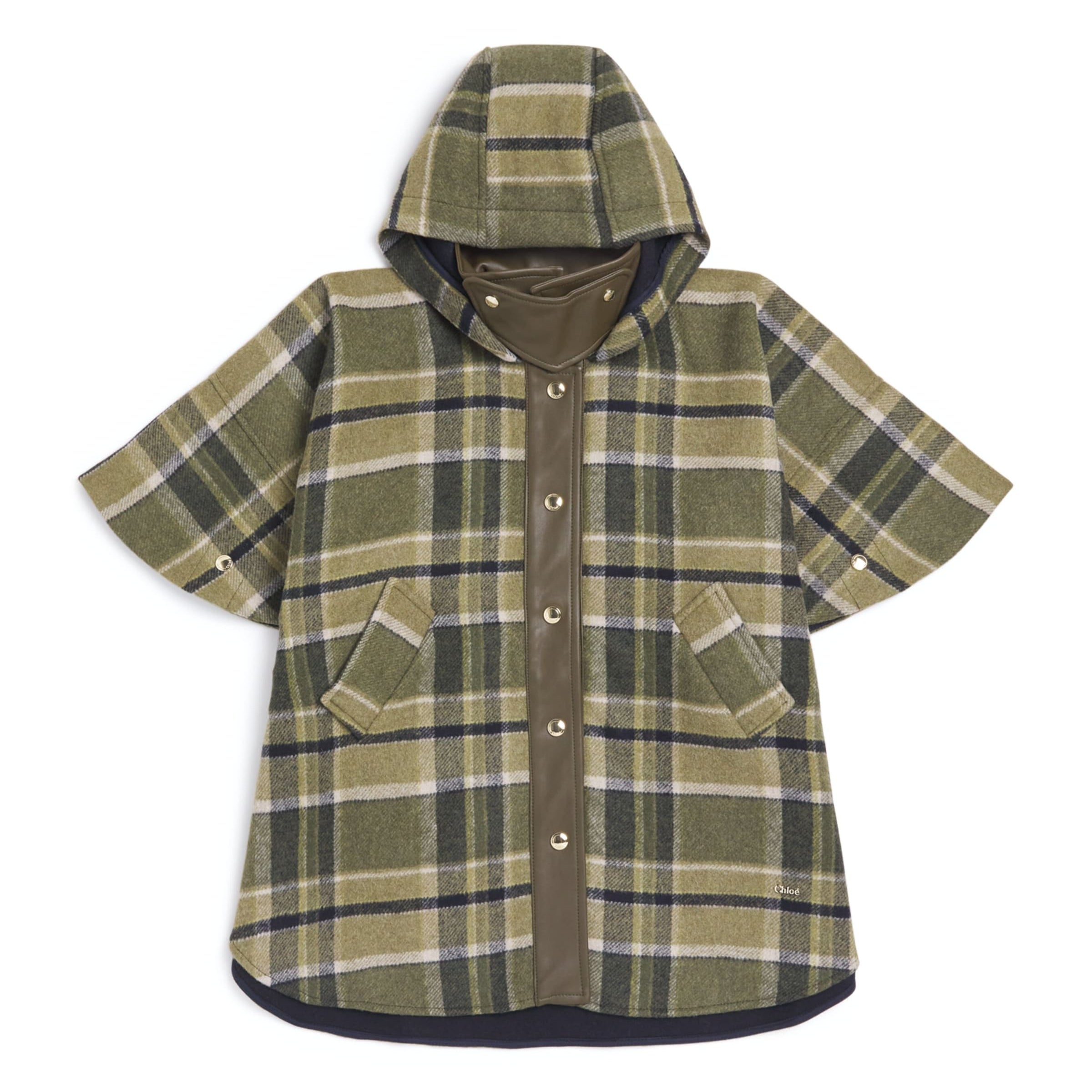 Chloé Kids Check Hooded Coat (6-12 Years)