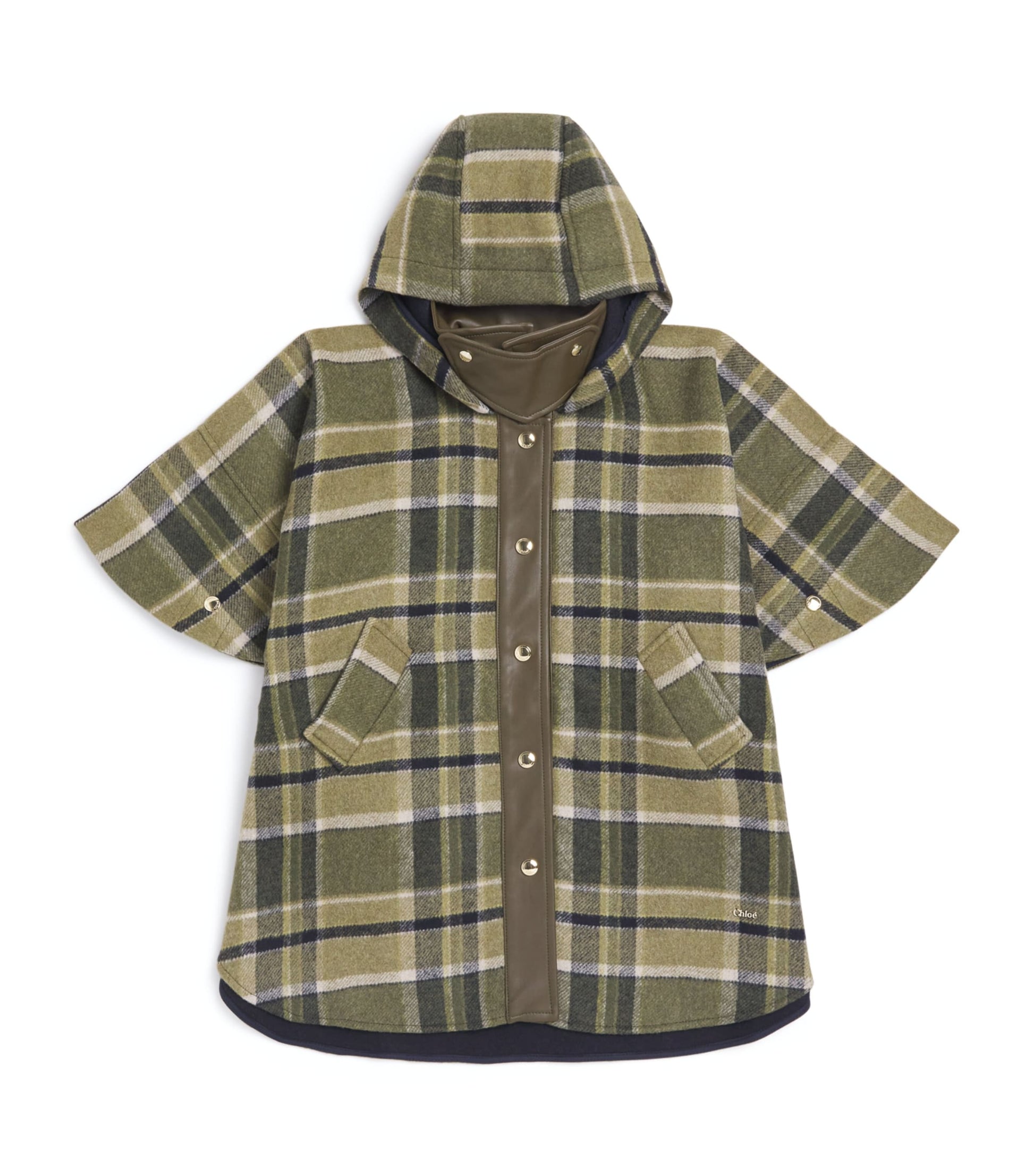 Chloé Kids Check Hooded Coat (6-12 Years)