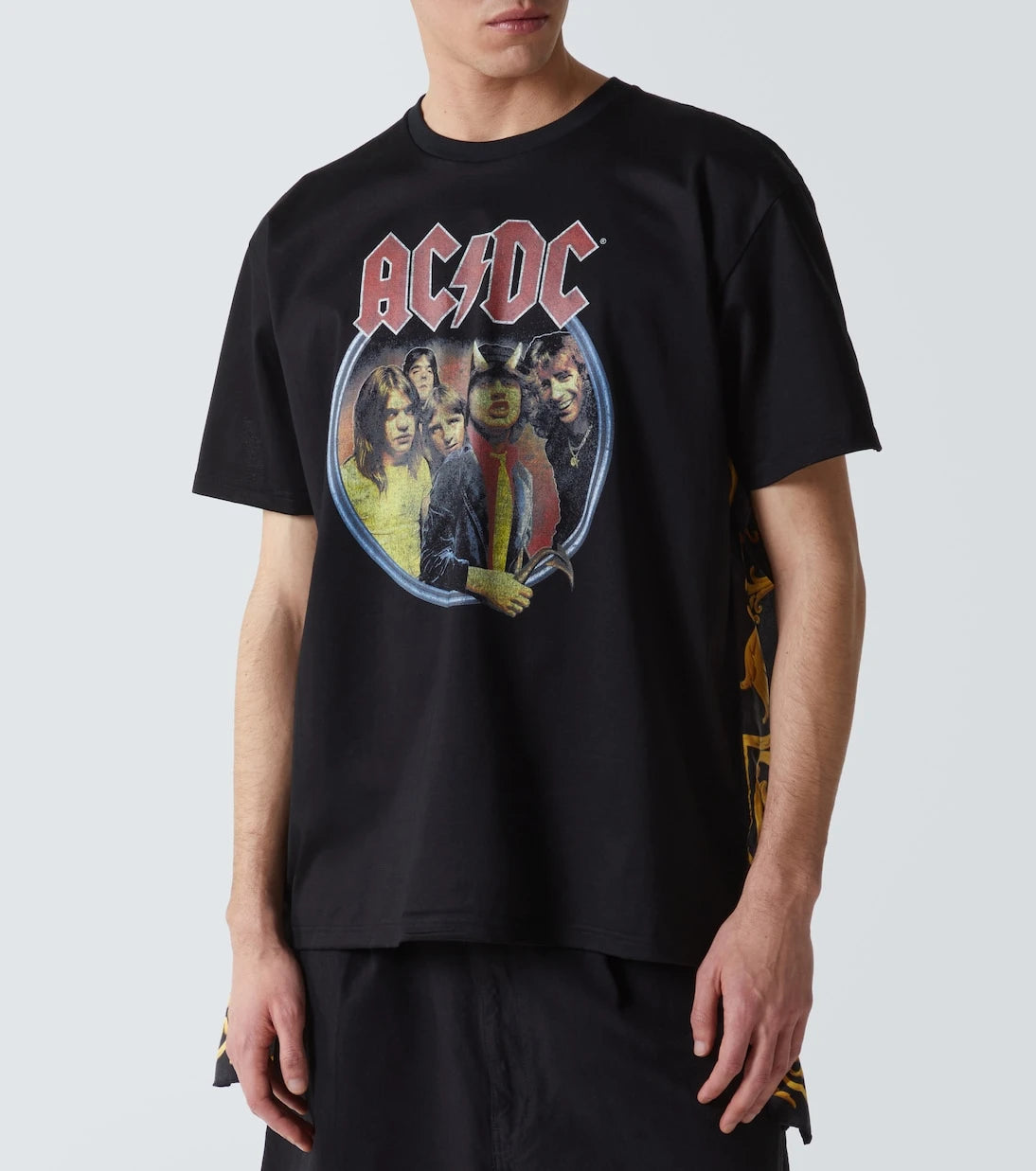 Junya Watanabe - AC/DC printed caped cotton jersey T-shirt
