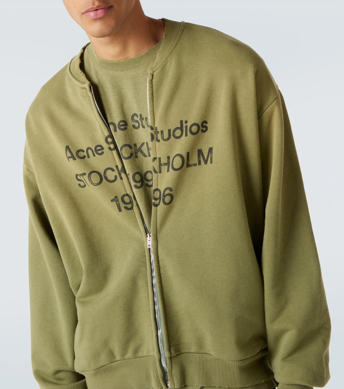 Acne Studios - Logo cotton-blend fleece sweatshirt