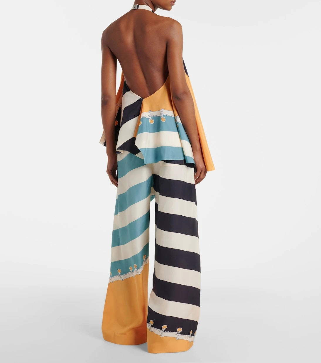 Loewe - Printed silk wide-leg pants