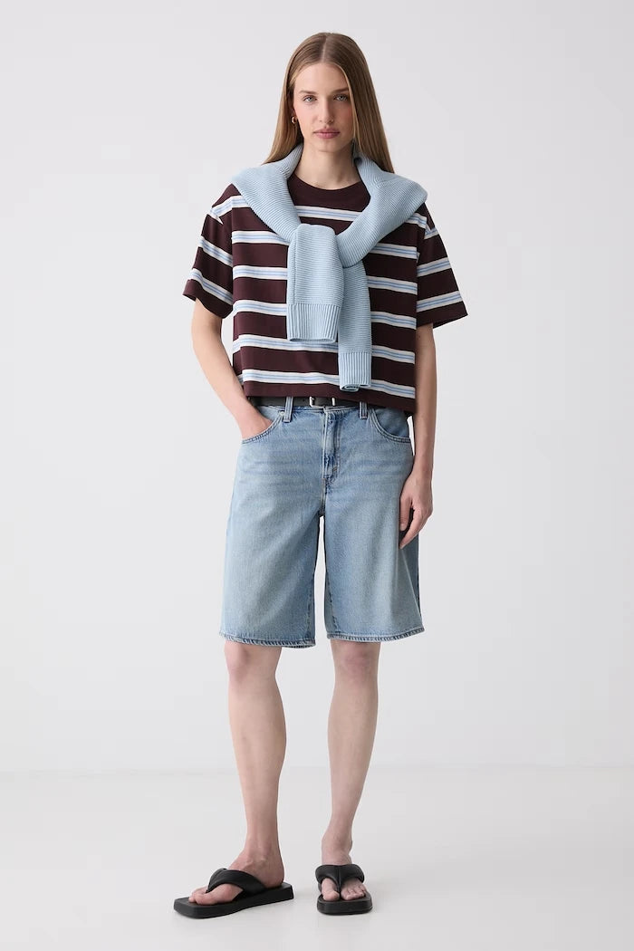 Levi's kadın denim baggy dad kısa şort