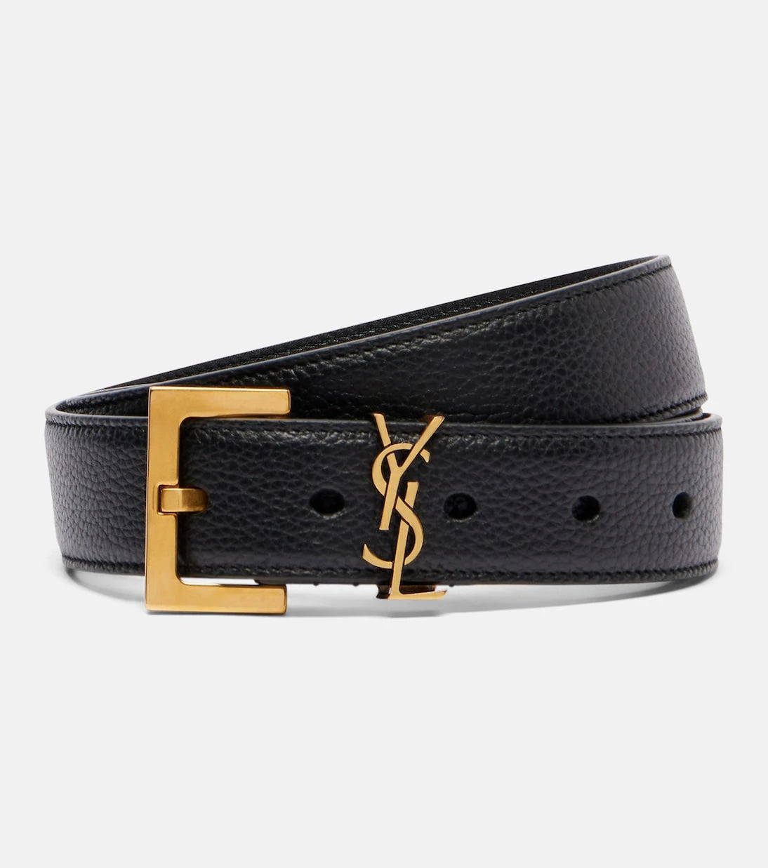 Saint Laurent - Cassandre leather belt