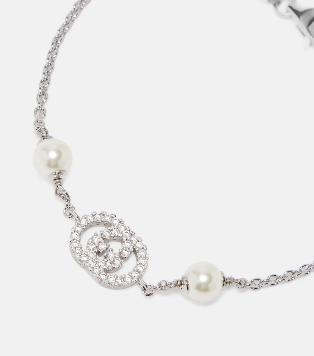 Gucci - Interlocking G embellished chain bracelet